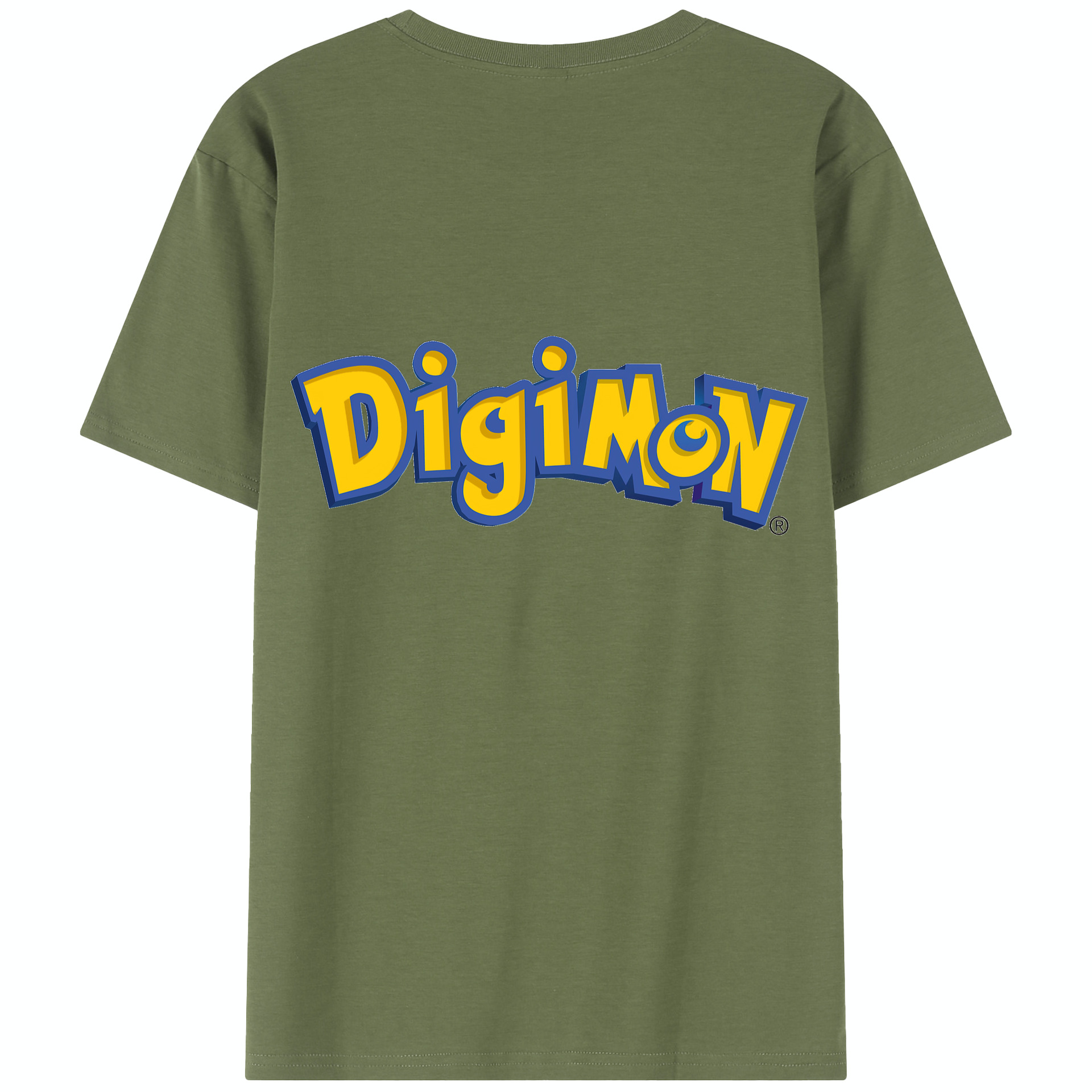 （画像用） Digimon デジタルモンスター/デジモン 綿100％半袖Tシャツ（背面プリント）